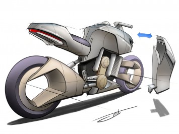 X4 Tour Bike Concept - Design Sketch